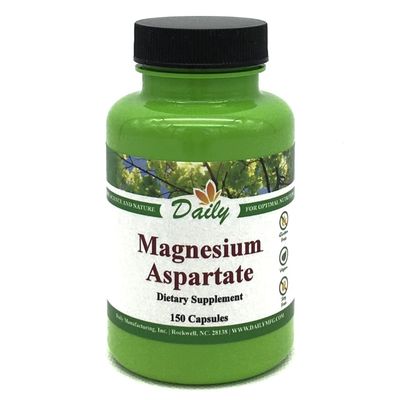 Daily Manufacturing Magnesium (100 mg from Magnesium Aspartate) 150 Vegetarian Capsules