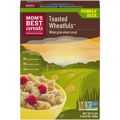 Mom&#39;s Best Toasted Wheatfuls Flavored Cereal, No High Fructose Corn Syrup, 23 Ounces (Pack Of 12)