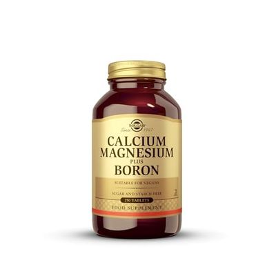 Solgar Calcium Magnesium Plus Boron - 250 Tablets - Non-GMO, Vegan, Gluten Free, Dairy Free, Kosher - 83 Servings