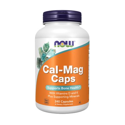 NOW Supplements, Cal-Mag Caps with Vitamin D and Supporting Minerals, Supports Bone Health, 240 Veg Capsules