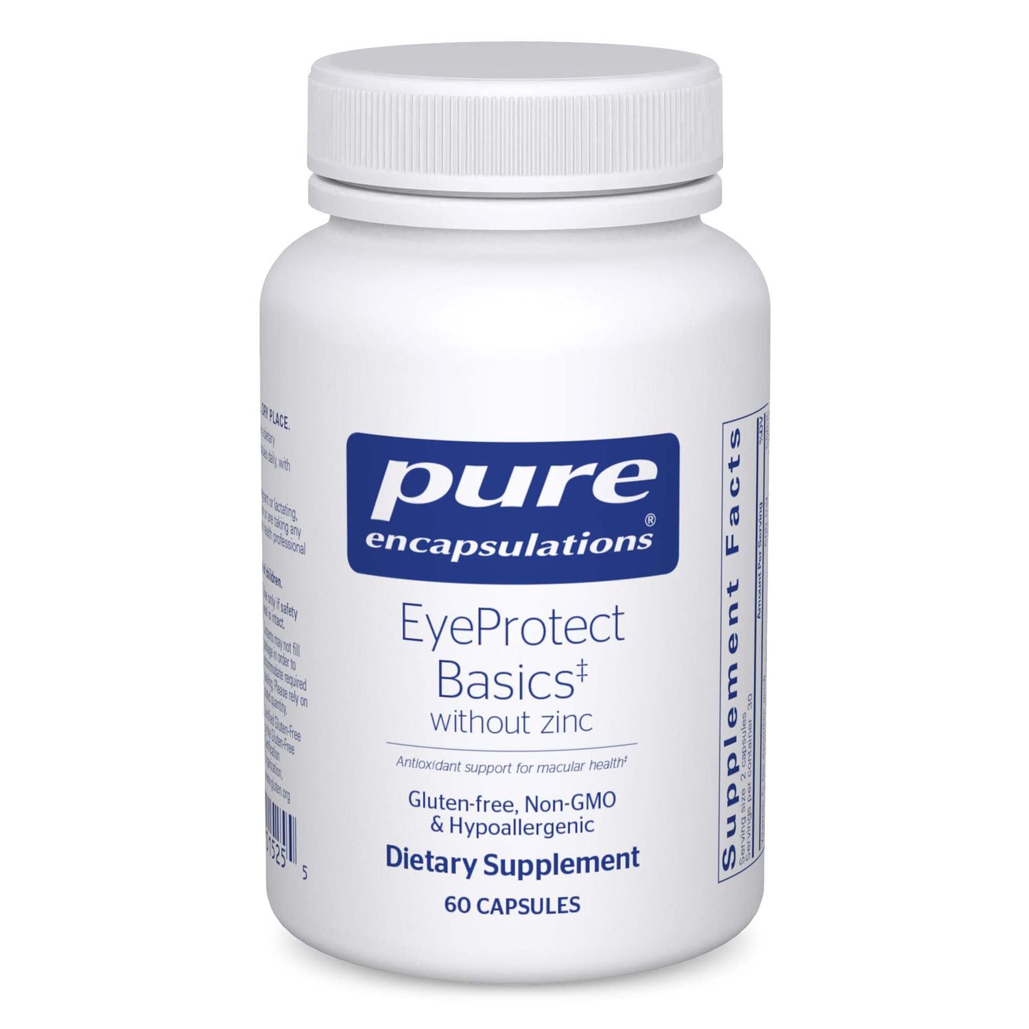 Pure Encapsulations EyeProtect Basics Without Zinc Key Antioxidant Support for Eye Health 60 Capsules