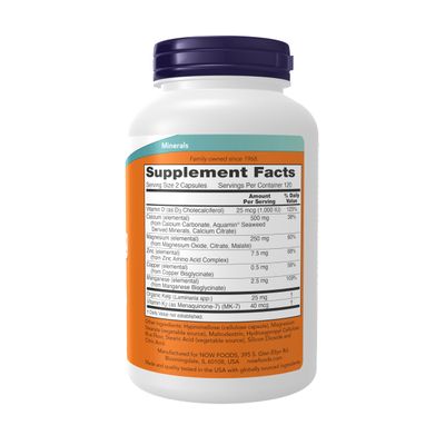NOW Supplements, Cal-Mag Caps with Vitamin D and Supporting Minerals, Supports Bone Health, 240 Veg Capsules