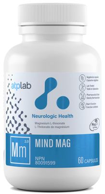 ATP LAB - Mind Mag 60 Capsules - Mag Mind Magnesium L-Threonate Supplement - Improve Sleep, Bone Health and Cognitive Function