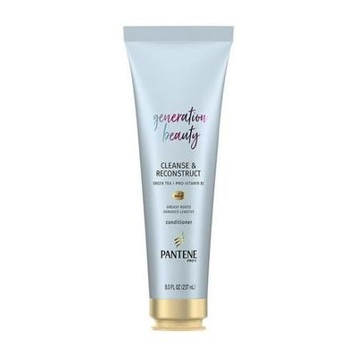 Pantene Pro-V Generation Beauty Cleanse Reconstruct Conditioner for Greasy Roots Damaged Lengths, 8.0 Fl. Oz., White