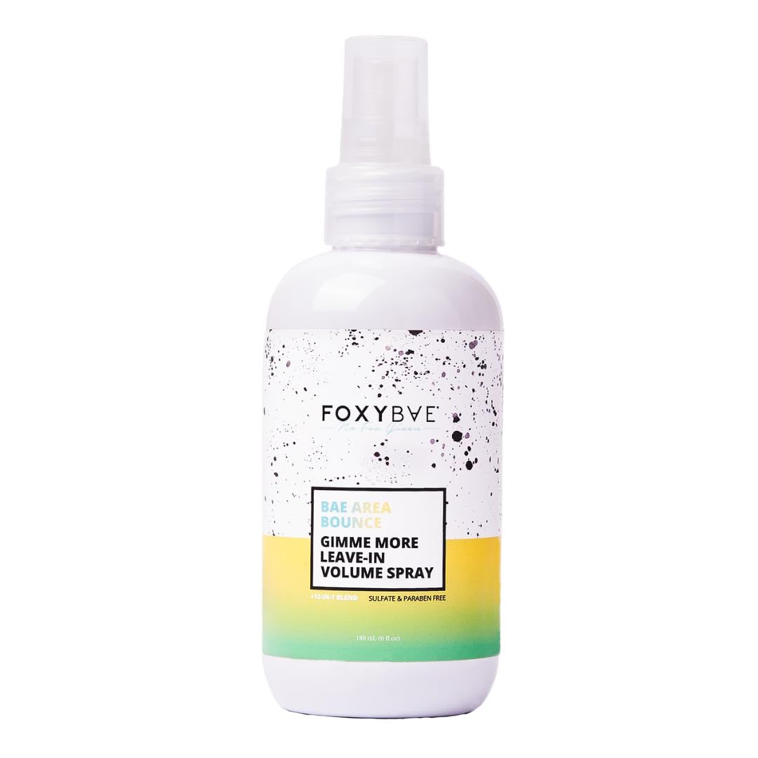 FoxyBae Leave In Volumizer Hair Spray - with Biotin - Adds Volume Texture, Thickens, Lifts Roots - Bae Area Bounce Gimme More - 6 Fl Oz