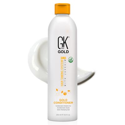 GK HAIR Global Keratin Gold Conditioner (8.5 Fl Oz250ml) Hair Moisturizing Shine and Protection With Argan Oil, Shea Butter, Natural Oils All Hair Types