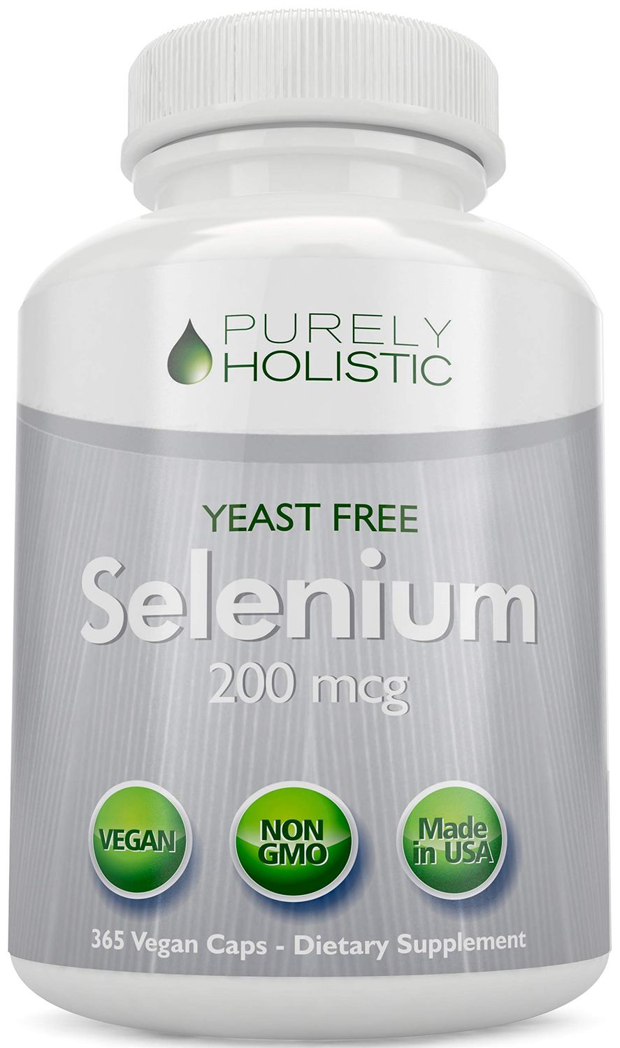 Selenium 200mcg - 365 Vegan Capsules not Tablets - Pure Yeast Free L-Selenomethionine for Improved Absorption - Thyroid, Heart, and Immune System Support - Antioxidant Trace Mineral - Made in USA