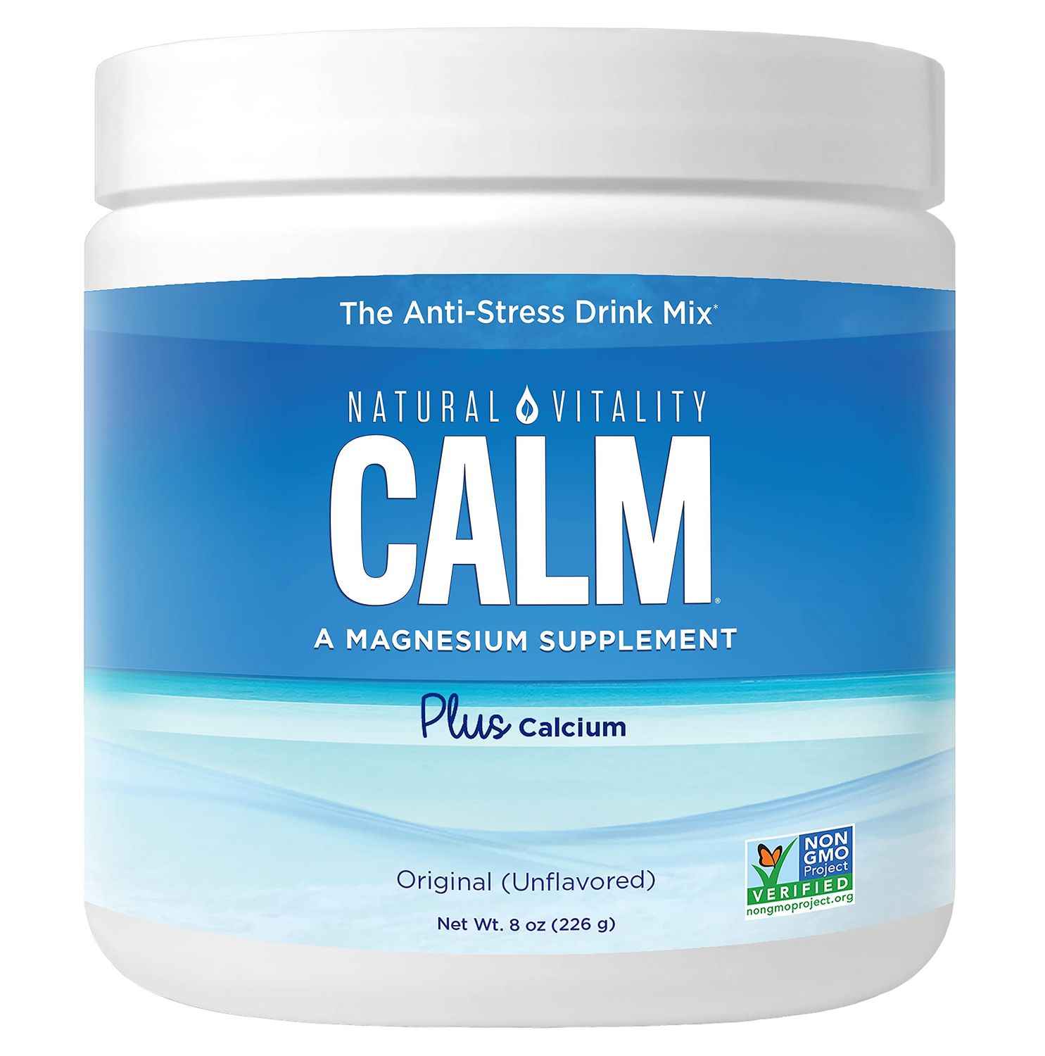 Natural Vitality Calm Magnesium Powder Plus Calcium, Unflavored, 8 Ounces (Package May Vary)