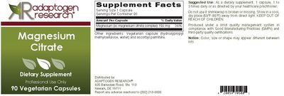Magnesium Citrate Readily Soluble Form of Magnesium 150MG Supports Energy Production Heart and Lung Function Metabolism of Sugar and Carbs 90 vegetarian capsules