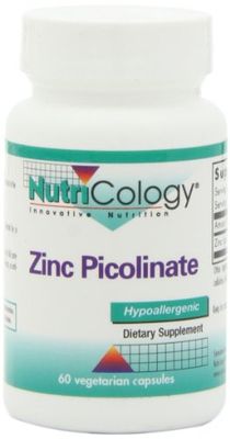 Nutricology Zinc Picolinate Supplement - Supports Normal Health Immune Response, Highly Bioavailable, Well-Absorbed, Hypoallergenic, Vegetarian Capsules - 60 Count