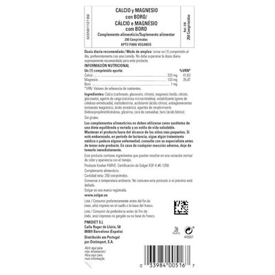 Solgar Calcium Magnesium Plus Boron - 250 Tablets - Non-GMO, Vegan, Gluten Free, Dairy Free, Kosher - 83 Servings