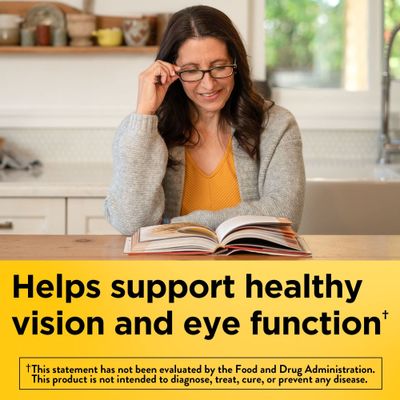 Nature Made Vision Based on the AREDS 2 Formula, Eye Vitamins with Lutein Zeaxanthin, Vitamin C, Vitamin E, Zinc and Copper for Healthy Vision and Eye Function Support, 60 Softgels, 30 Day Supply