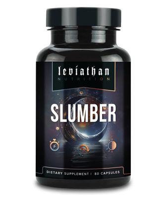 Leviathan Slumber Sleep Aid GABA Supplements for Deep and Calm Sleep with Melatonin, Magnesium, L-Theanine, 5-HTP, Zinc, Magnolia, Valerian Root for Sleep Sleeping Pills for Adults Men and Women