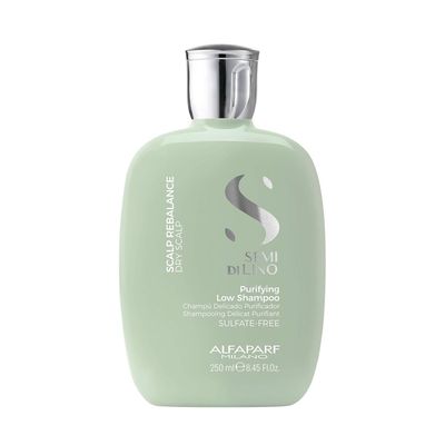 Alfaparf Milano Semi Di Lino Rebalance Shampoo for Dry, Itchy Scalp - Sulfate-Free Purifying Formula Removes Dandruff, Oiliness Flakes - Professional Salon Quality (250 ml8.45 oz)