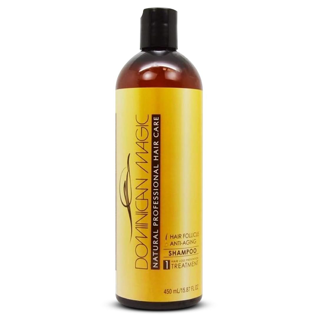 DOMINICAN MAGIC Hair Follicle Anti-aging Shampoo, Strenghtening Shampoo with Rosemary to Stimulate Hair Growth, 15.87 Oz, 15.87 Ounces