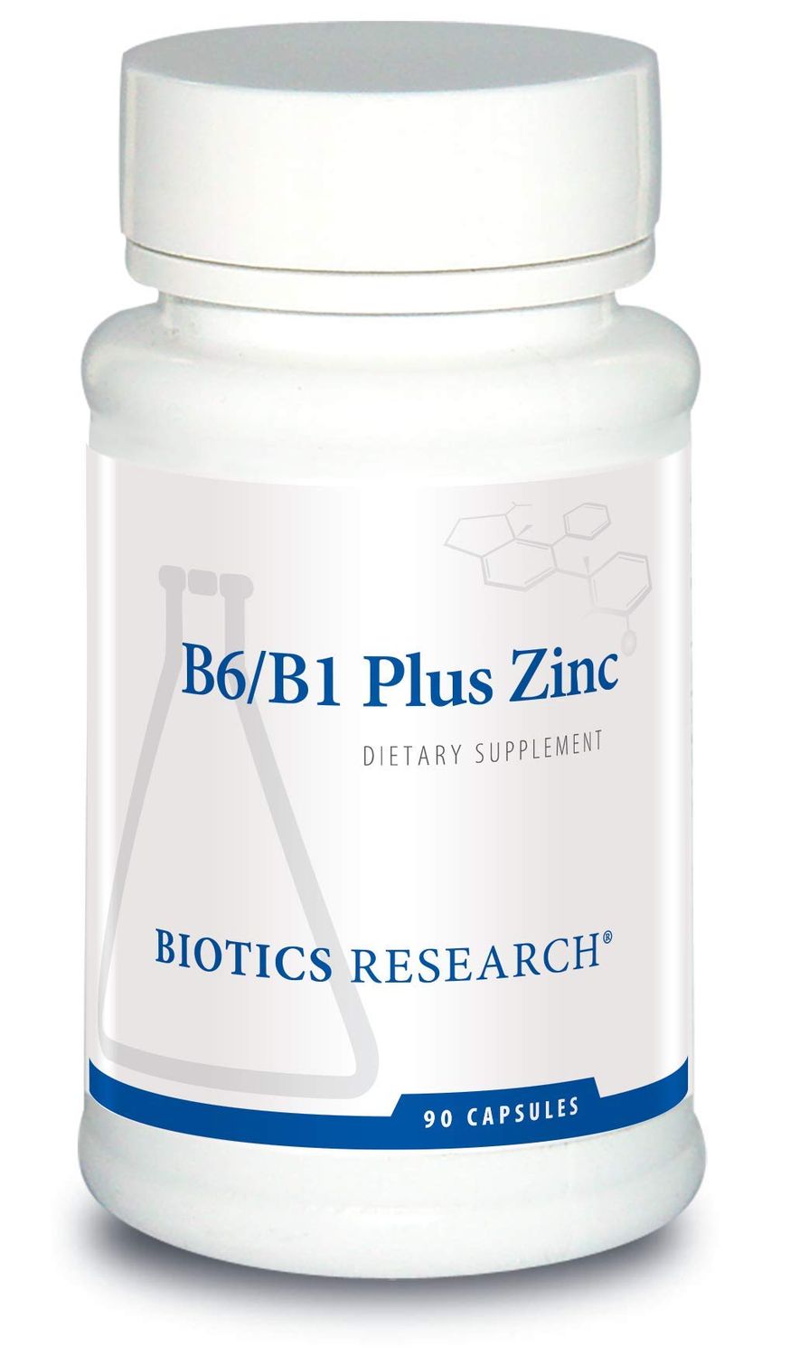 Biotics Research B6 B1 Plus Zinc Supplies Active Forms of B Vitamins, 5mg of Highly bioavailable Form of zinc, Aids in Activity of Over 300 Different zinc Dependent enzymes 90 Capsules