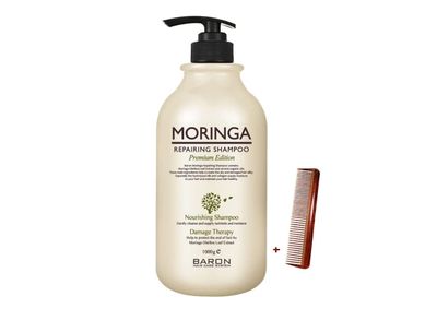 BARON MORINGA Hair Treatment Repairing Shampoo Premium Edition 1000ml 33.9 fl oz - For Dry and Damaged Hair