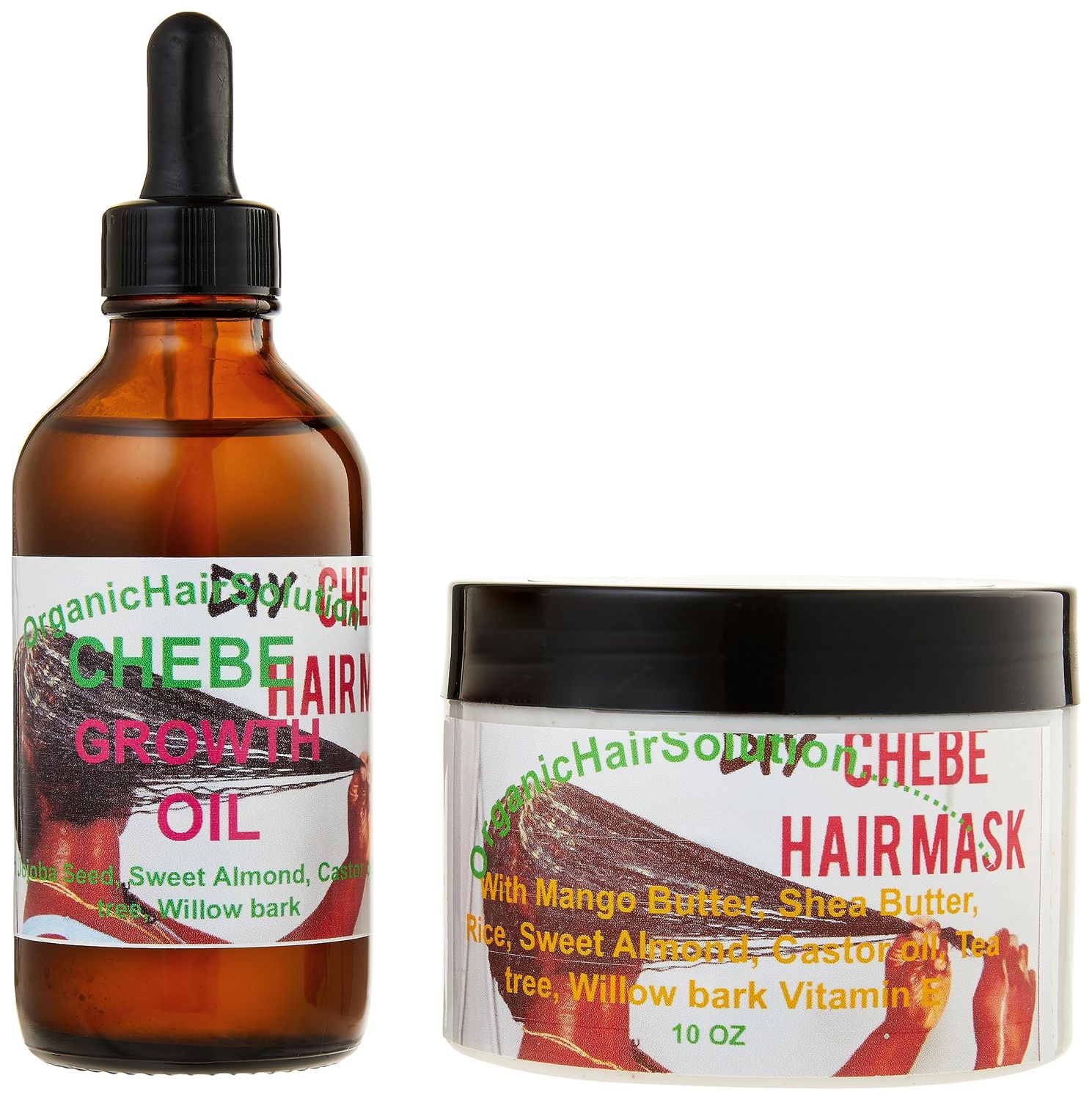 Organic Hair Solution-CHEBE Hair Growth Oil Mask Leave-in Conditioner- With Avocado peppermint Oil- Mango Butter-for Scalp and Hair-For Stronger, Thicker Longer Hair-for Split Ends and Dry Scalp