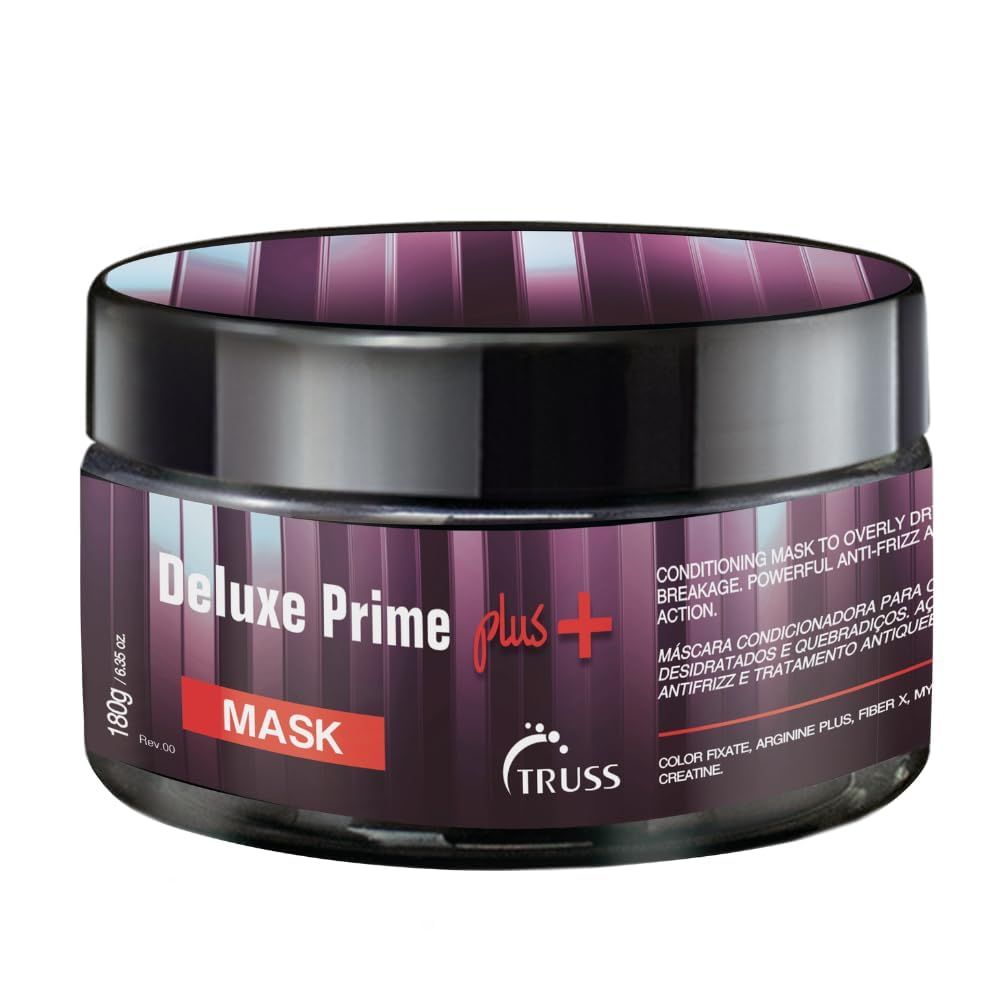 TRUSS Deluxe Prime Mask - Deep Conditioning Hair Mask for Damaged Hair - Targeted Care for Dry, Brittle Discoloured Strands - Frizz Control Breakage Defense (6.35 Oz)