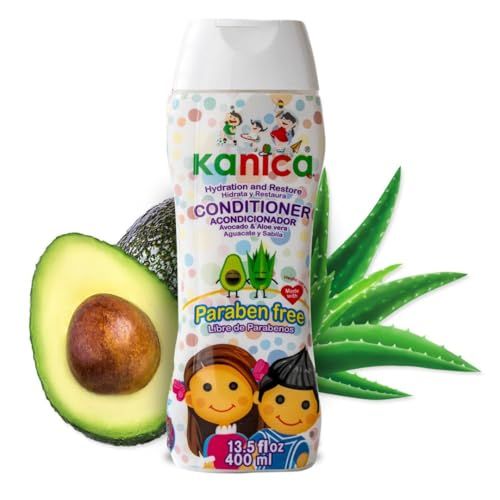 KANICA Hydrating Conditioner - Curly Hair - Kids Conditioner - Baby Hair Product -Deep Conditioner with Aloe Vera Avocado Oil - Paraben-Free -Hair Care Conditioner - 13.5 Fl Oz Kids Confitioner