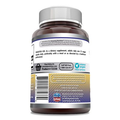 Amazing Formulas Zinc Gluconate Supplement 50 Mg Per Serving 240 Veggie Capsules Non-GMO Gluten Free Made in USA