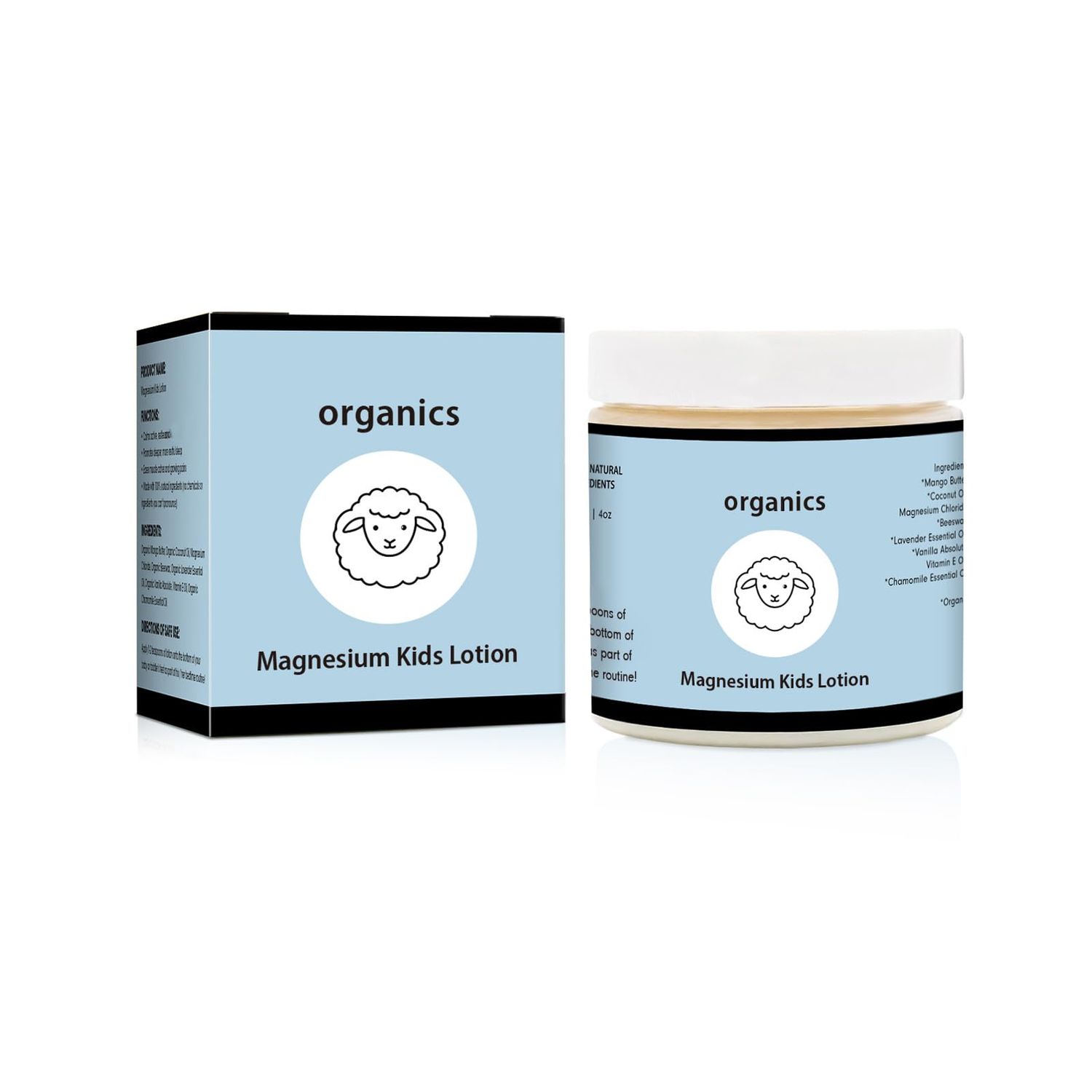 Magnesium Lotion for Kids,Magnesium Lotions for Sleep,Topical Magnesium Cream Helps Kids Stay Calm at Bedtime and During The Night-1PC