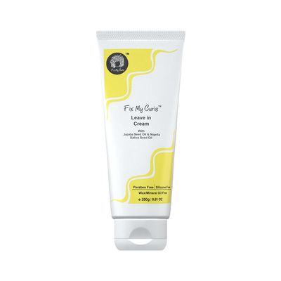 FIX MY CURLS Leave In Cream Enriched with Jojoba Oil Nigella Sativa Seed Oil Curly And Wavy Hair Cruelty-Free Vegan Frizz Control Hydration