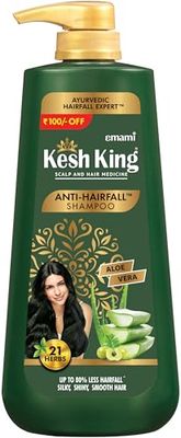 KESH KING Anti Hairfall Shampoo with 21 Ayurvedic Herbs Aloe Vera Provides Healthy Nourished Scalp for Shiny Smooth Hair 20.29 Fl Oz600ml
