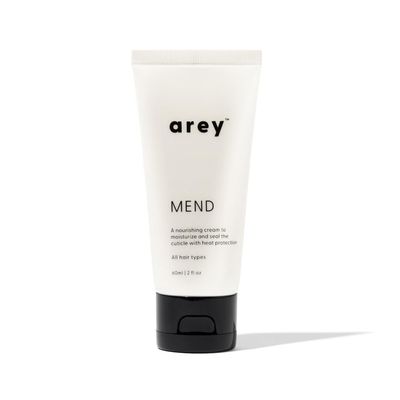 Arey Mend Heat Protectant Leave-In Conditioner Detangles, Rehydrates, Strengthens and Protects Hair up to 450 F Vegan, Cruelty-Free Gluten-Free (2 Fl Oz)