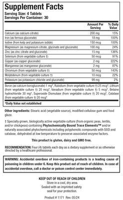 Biotics Research Multi-Mins (Potent Mineral Combination) Bioavailable Multi Mineral Supplement with Mineral Chelates and Whole Food Trace Minerals. Magnesium, Chromium, Iodine (120 Tablets)