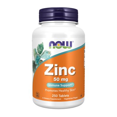 NOW Foods Supplements, Zinc (Zinc Gluconate) 50 mg, Supports Enzyme Functions, Immune Support, 250 Tablets