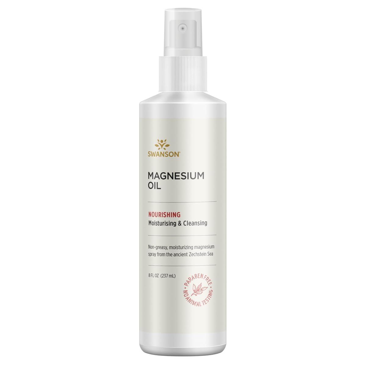 Swanson Magnesium Oil Spray Zechstein Magnesium Soothes Muscles Nourishes Skin Stress Relief Sleep Rapid Absorption Dr. Barbara Hendel&#39;s Formula 8 fl oz (237 ml) Liquid