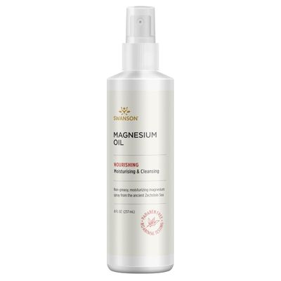 Swanson Magnesium Oil Spray Zechstein Magnesium Soothes Muscles Nourishes Skin Stress Relief Sleep Rapid Absorption Dr. Barbara Hendel&#39;s Formula 8 fl oz (237 ml) Liquid