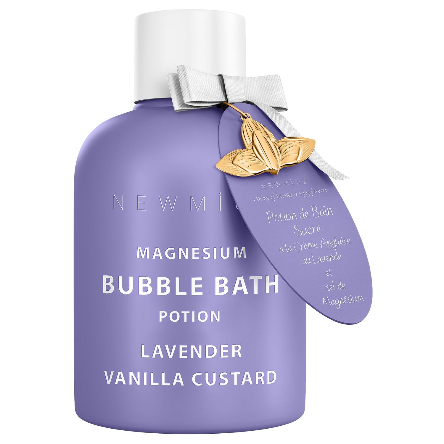 Magnesium Bubble Bath Lavender Vanilla Long Lasting Foaming Bath for Sore Muscles Epsom Salt Moisturizing Relaxing Stress Relief Spa Gift for Women