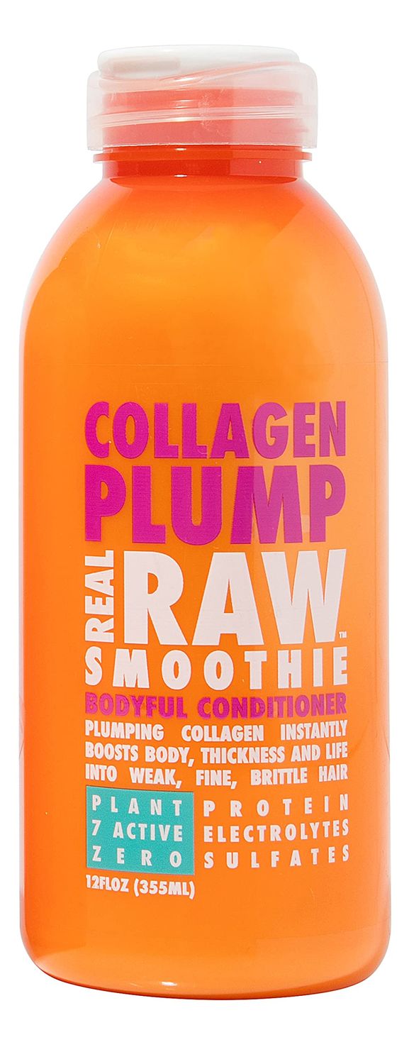 Real Raw Collagen Conditioner - Strengthen Repair - No Water 100 Pure Aloe Juice Coconut Water - Sulfate Paraben Free, 12.0 Ounce, 1