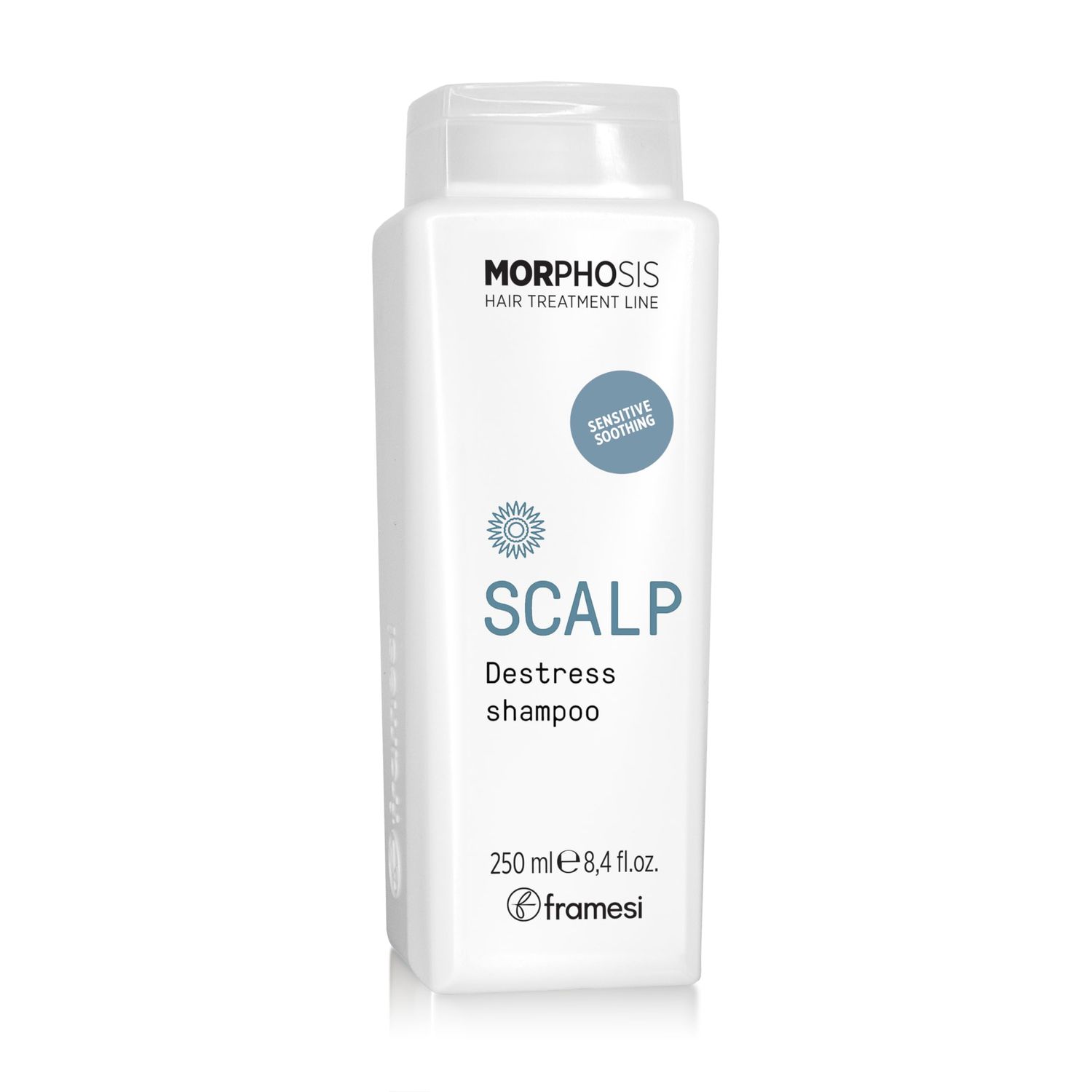 FRAMESI Morphosis Scalp Destress Shampoo 8.4 fl oz, Soothing Shampoo for Sensitive Scalps, Natural Ingredients and pH Balanced
