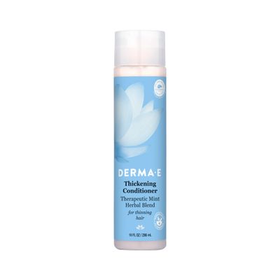 Derma E Thickening Conditioner for Thinning Hair and Natural Growth - Sulfate Free Therapeutic Mint and Herbal Hair Food Conditioner, 10 oz