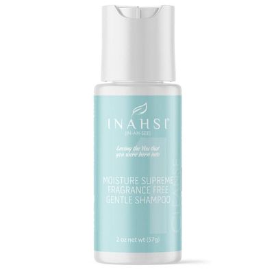 Inahsi Moisture Supreme Fragrance Free Gentle Shampoo Hair Shampoo for Men, Women, or Kids with Curly Hair Hair Products for Naturally Curly Hair 2 oz Made in the USA