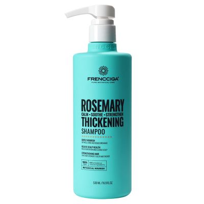 FRENCCIGA Rosemary Thickening Shampoo, Hair Strengthening Shampoo for Thin Fine Hair, Gently Cleanses Strengthens Weak and Brittle Hair 16.9 FL.OZ