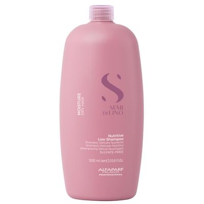 Alfaparf Milano Semi Di Lino Moisture Nutritive Low Shampoo - Sulfate Free Shampoo for Color Treated Hair - Moisturizing Hair Shampoo for Dry Hair - Paraben Paraffin-Free (1000 ml 33.8 oz)