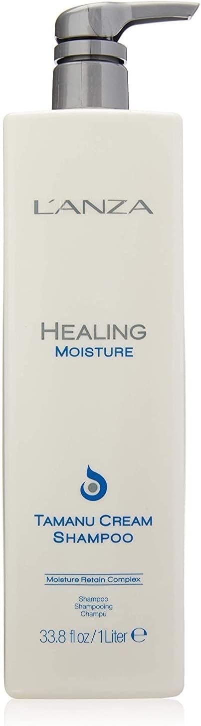 L&#39;ANZA Healing Moisture Tamanu Cream Shampoo, Gentle Hair Shampoo, All Hair Types, Hydrates Dry, Damaged Hair, Daily Cleansing Anti Frizz Hair Treatment, Hair Care Product for Women Men
