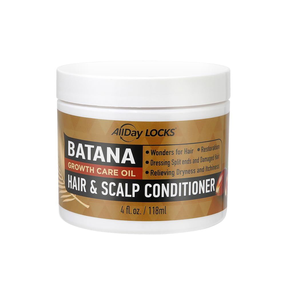 AllDay Locks Batana Hair Scalp Conditioner 100 Honduras Batana Oil Healthy, Thicker, Stronger, Shinier Hair Nourishes Damaged, Dry, Brittle Hair Prevents Split Ends Breakage 4 Oz