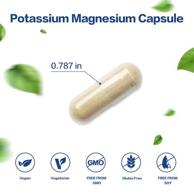 Potassium Magnesium Supplement 1000mg, Magnesium Potassium Zinc Aspartate Support Vascular, Bone, Heart, Muscle Nerve Health, Non-GMO, Vegan, (120 Capsules)