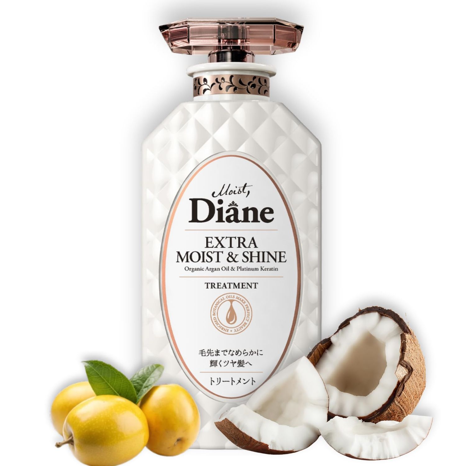 Moist Diane Keratin Hair Treatment for Moisturising Restoring Radiance Women Men, Organic Hair Care wArgan Oil Coconut Oil from Japan, Sulfate Silicone Free, EXTRA MOIST SHINE,15.2 Fl Oz