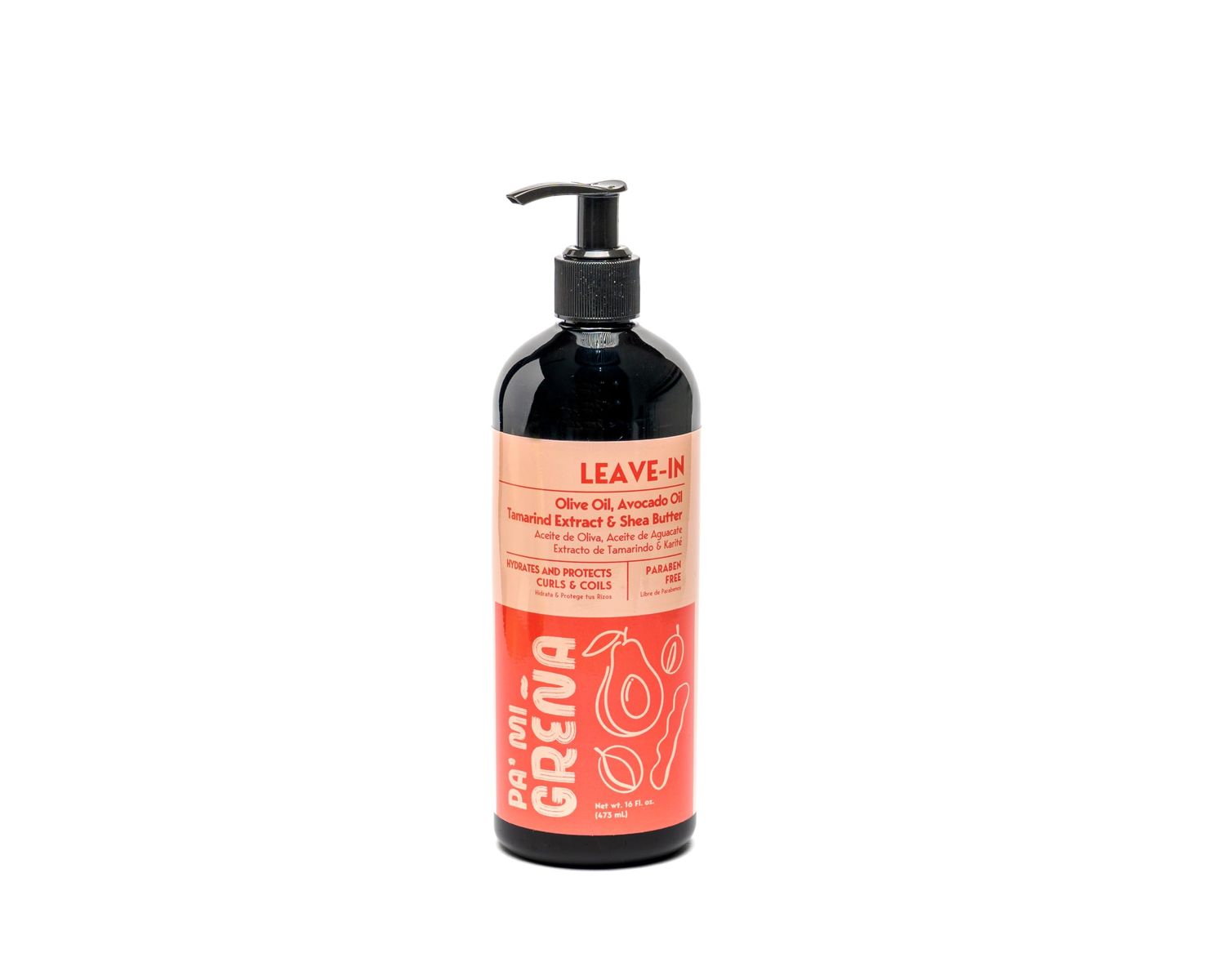 Pa&#39; Mi Gre a Hydrating Leave-In Conditioner for Curly Hair - Reduces Frizz - Sulfate-Free Moisturizing - 16oz