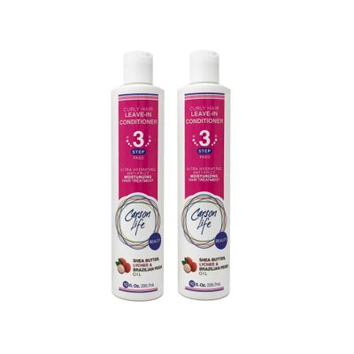 Carson Life Leave In Conditioner For Curly Hair Paraben and Sulfate Free - 10 Oz - Designed For Curly Wavy Hair - Shea Butter For Hydration, Fighting Frizz Restoring Curls (2 Pack)
