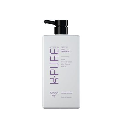 Rev320 Purple Rain Keratin Shampoo by K-Pure, Sulfate Paraben Free, Anti-Brass Purple Shampoo for Blonde, Silver, and Gray Hair, Deep Hydration Frizz Control for Color Treated and Damaged Hair