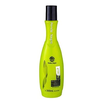 Perola Negra Shampoo Scalp Anti-Dandruff Treatment - Refreshing Effect - for All Hair Types 10,14 fl.oz Green