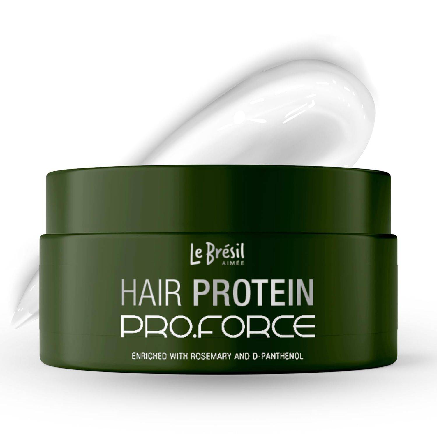 Le Br sil Aim e Hair Protein Pro Force - Protein Mask Pre-Poo - Nourishes, Revitalizes, and Repairs Damaged Hair - Anti-Frizz - For All Hair Types - 100g3.52 Oz