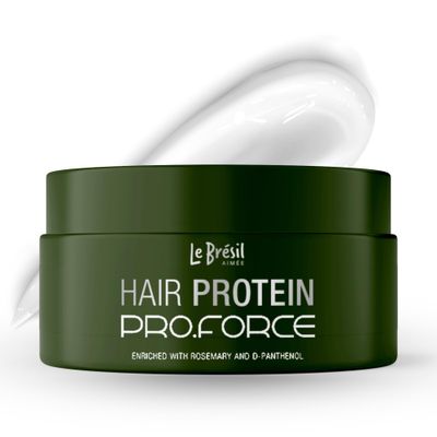 Le Br sil Aim e Hair Protein Pro Force - Protein Mask Pre-Poo - Nourishes, Revitalizes, and Repairs Damaged Hair - Anti-Frizz - For All Hair Types - 100g3.52 Oz